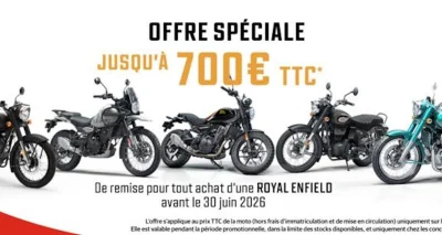 Jusqu'à 700 € d'avantage, Royal Enfield se lâche sur ses offres