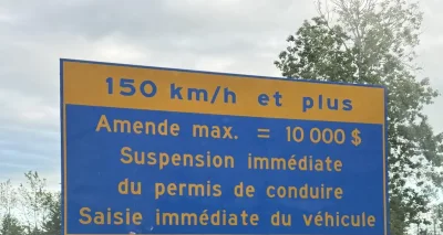 Sur ces routes, les forces de l’ordre ne rigolent pas avec les excès de vitesse : jusqu’à 10 000$ d’amende