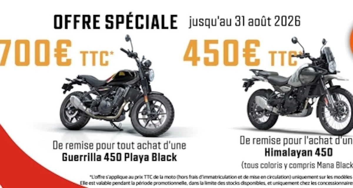Jusqu'à 700 € de remise, Royal Enfield célèbre l'été avec des offres spéciales