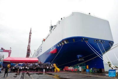 Ce navire XXL capable de transporter 10 800 voitures montre jusqu’où la Chine est prête à aller