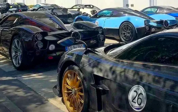 Washington : Rassemblement de Pagani d'une valeur totale de 172 millions d'euros sur un parking, les passants médusés
