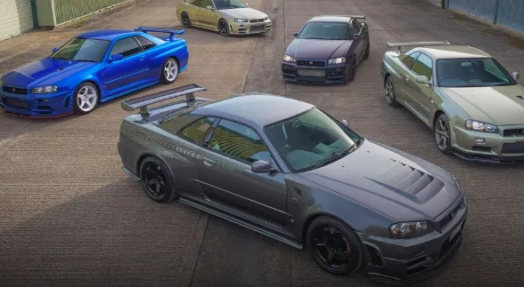 Cinq Nissan Skyline GT-R R34 vendues aux enchères 1,2 million d'euros, un prix bien inférieur aux attentes