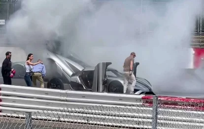 Une Koenigsegg Regera prend feu lors du SCD Secret Meet à Silverstone