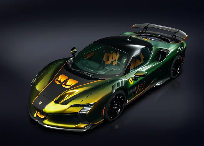 Cette Ferrari SF90 XX verte unique ressemble fortement à une Lamborghini