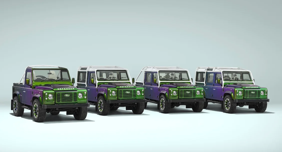 Un client commande quatre exemplaires du Classic Defender V8 à teinte variable, Land Rover s'exécute