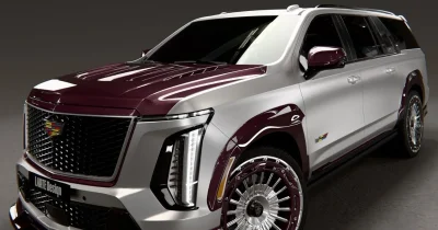LARTE Design transforme le Cadillac Escalade avec un kit carbone bordeaux