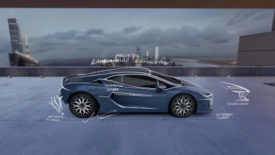 Cette application permet de démonter virtuellement une Lamborghini depuis son salon