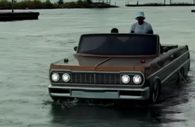 Shaquille O'Neal devient le premier propriétaire d'une Impala de 1964... en mode bateau