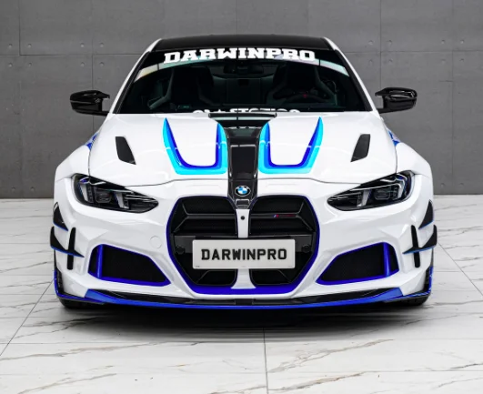 Cette BMW M4 préparée par DarwinPro Aero semble tout droit sortie d'un jeu vidéo
