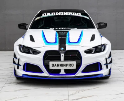 Cette BMW M4 préparée par DarwinPro Aero semble tout droit sortie d'un jeu vidéo