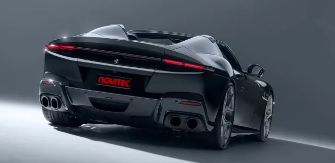 Cette Ferrari 12Cilindri Spider passe entre les mains de Novitec qui la dote d'un V12 et d'un pot de F1