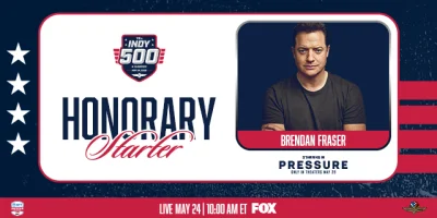L’acteur oscarisé Brendan Fraser starter des 500 Miles d’Indianapolis 2026