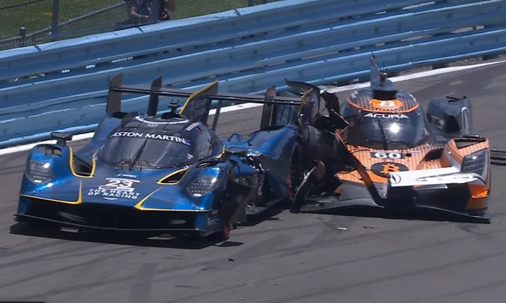 VIDÉO – L’Aston Martin Valkyrie et une Acura au tapis dès la première heure de course à Watkins Glen