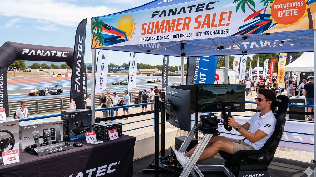 Fanatec fête l'été avec de nombreuses promotions sur ses volants, cockpits et accessoires de simracing