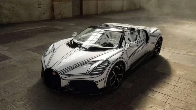 En attendant le nouveau V16, Bugatti nous refait le coup de l'or blanc sur la Mistral