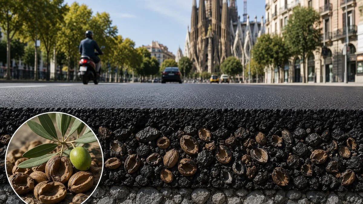 Des routes construites avec des millions de noyaux d'olives ? Nos voisins testent un revêtement capable de stocker du CO2 sous nos roues