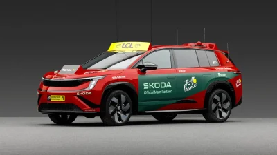Skoda Peaq, pour son premier bain de foule, le grand SUV électrique tchèque à choisi le Tour de France
