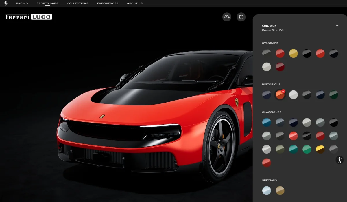 Ferrari Luce : on a testé le configurateur en ligne de sa première voiture électrique et… c’est un sacré bazar !