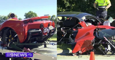Cette Ferrari SF90 se trouve désormais en deux morceaux