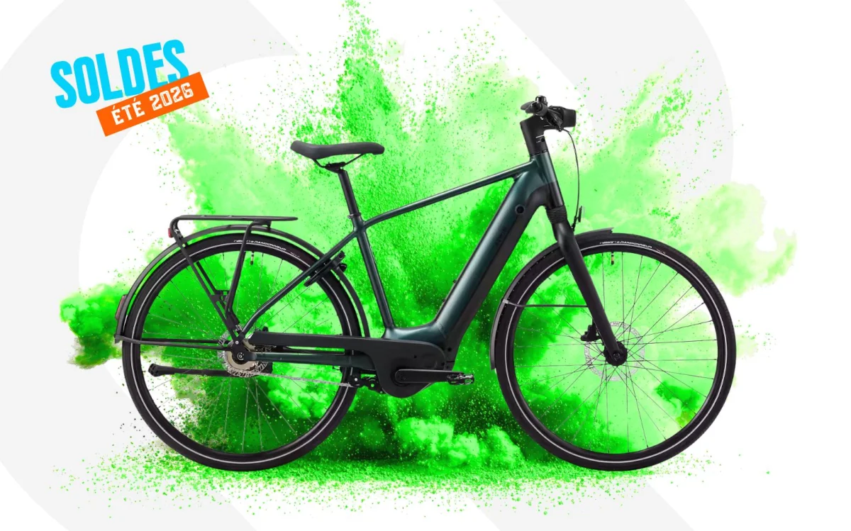 Soldes d’été 2026 : le vélo électrique Decathlon à transmission automatique perd 500 € (-20 %)
