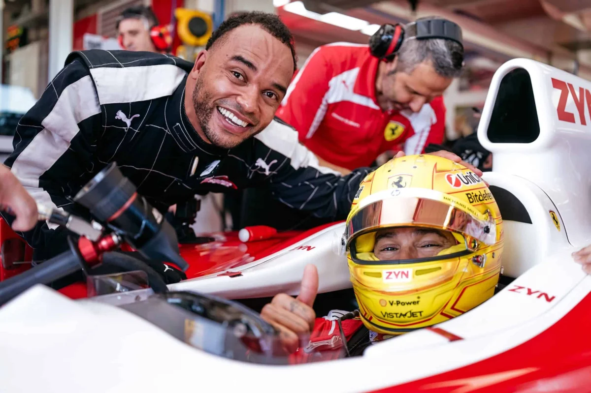 Nicolas Hamilton embarque aux côtés de son frère dans une Ferrari V10