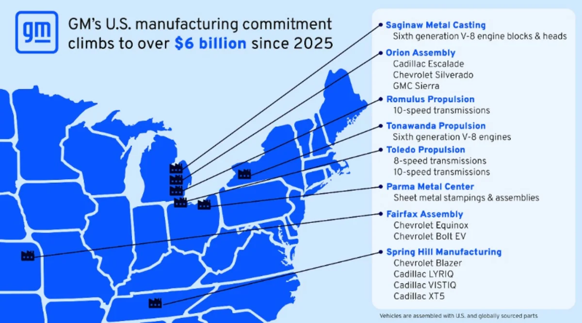 GM renforce massivement sa production aux États-Unis