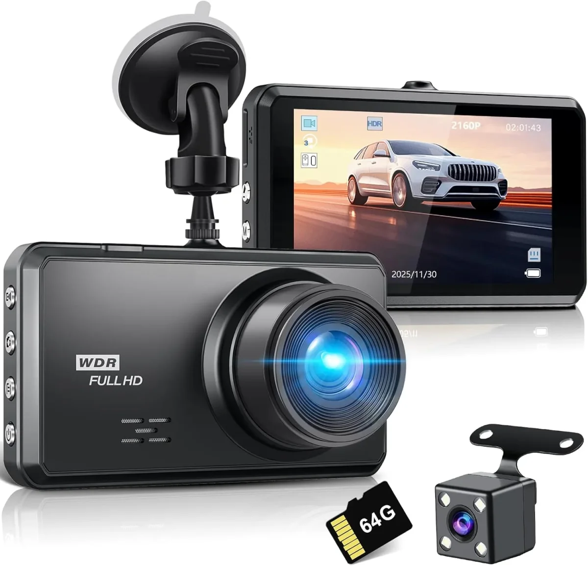 Promo du jour : cette dashcam 4K avec capteur Sony filme avant et arrière pour moins de 40 €