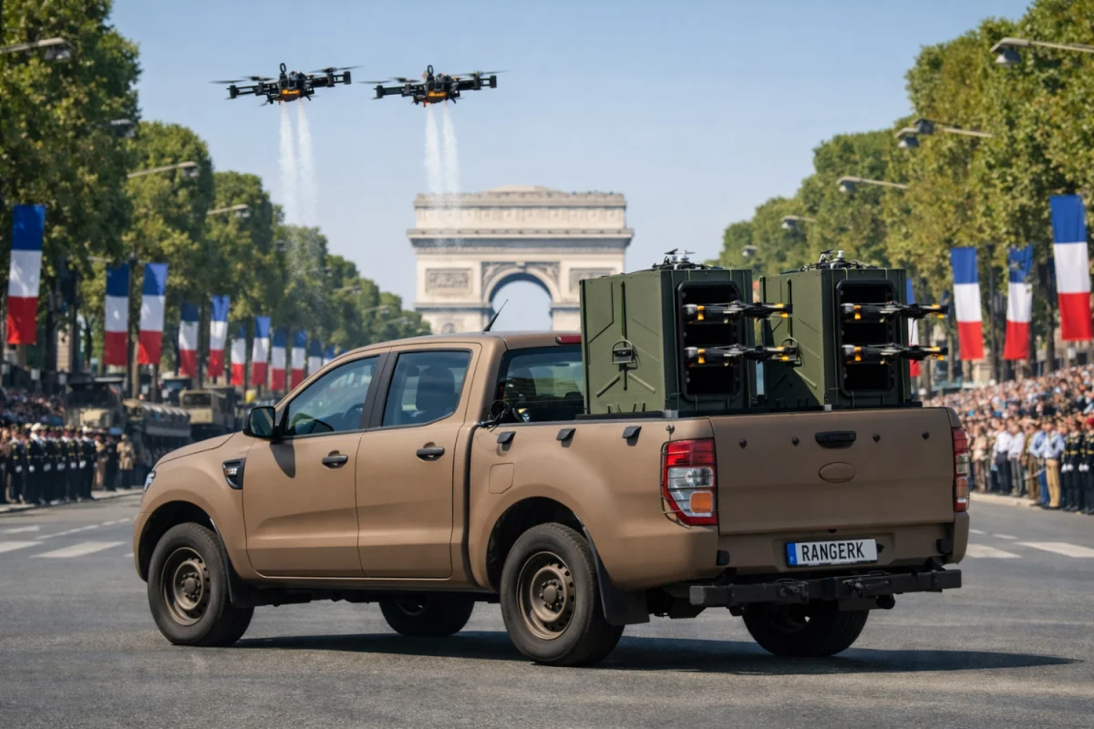 Vidéo : les Ford Ranger lanceurs de drones, nouveauté du défilé militaire du 14 juillet