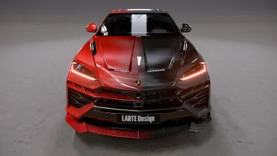 Larte transforme le Lamborghini Urus SE avec de la fibre de carbone bicolore