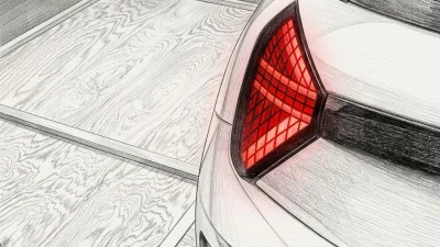 Même le feu stop devient un élément de design