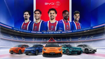 BYD devient le partenaire automobile officiel du Paris Saint-Germain jusqu’en 2029