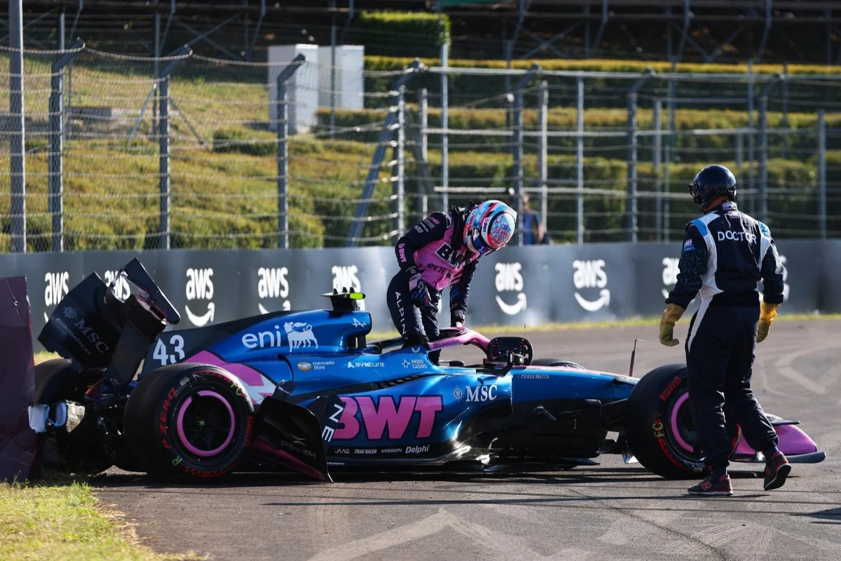 Colapinto envoie son Alpine dans le mur : "Les F1 sont de plus en plus difficiles à piloter"