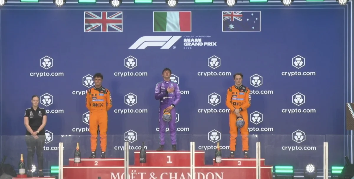 F1 – Miami : Et de trois pour Antonelli, Norris et Piastri complètent le podium