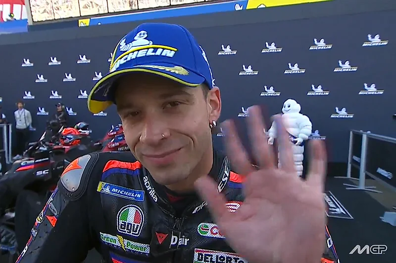 MotoGP, France, Qualifications : Marco Bezzecchi (Aprilia/3) « À chaud »