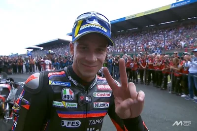 MotoGP, France, Sprint : Marco Bezzecchi (Aprilia/3) « À chaud »
