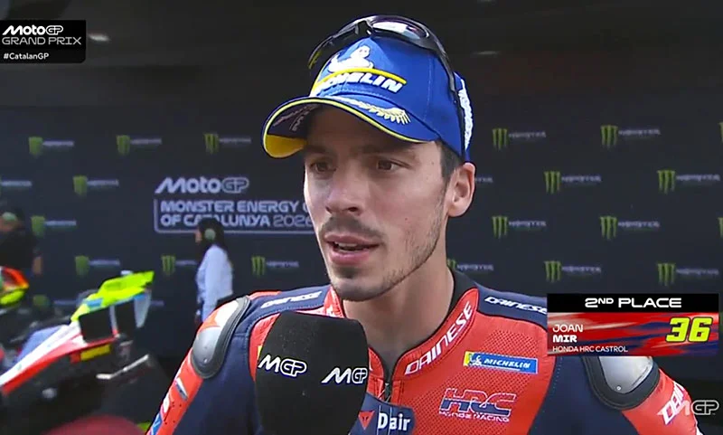 MotoGP, Barcelone Catalogne, GP : Joan Mir (Honda/2) « À chaud »