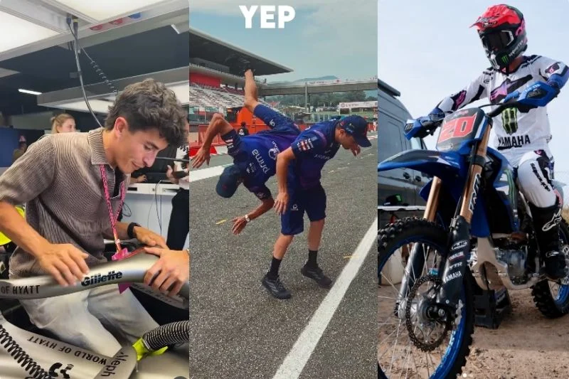 Le Top Instagram MotoGP de la semaine : Márquez essaye une F1, Razgatlioglu et Miller répètent une acrobatie, Quartararo s’amuse sur 2 roues… (8 au 14 juin)