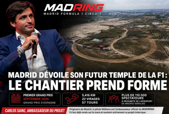 F1 : Carlos Sainz inaugure le MADRING : le futur circuit de la F1 prend forme à Madrid