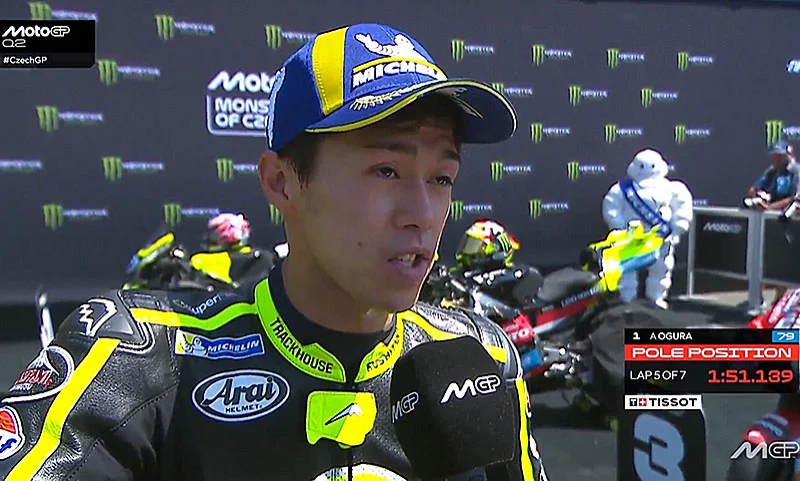MotoGP, Brno, Qualifications : Ai Ogura (Aprilia/1) « À chaud »