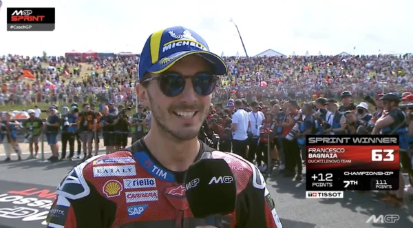 MotoGP, Brno, Sprint : Francesco Bagnaia (Ducati/1) « À chaud »