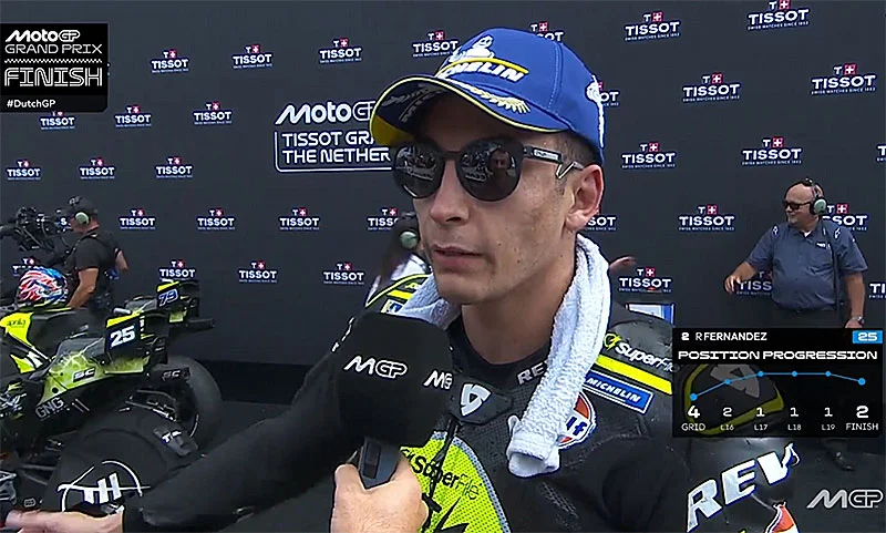 MotoGP, Assen, Grand Prix : Raul Fernandez (Aprilia/2) « À chaud »