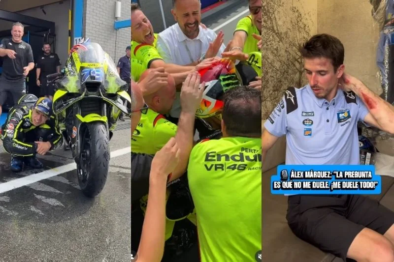 Le Top Instagram MotoGP de la semaine : Ogura évite les célébrations, Di Giannantonio ovationné à son box, Álex Márquez dévoile ses blessures… (22 au 28 juin)