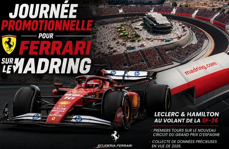 F1 – Ferrari prépare déjà l’après Silverstone : Leclerc et Hamilton mobilisés pour une journée cruciale à Madrid