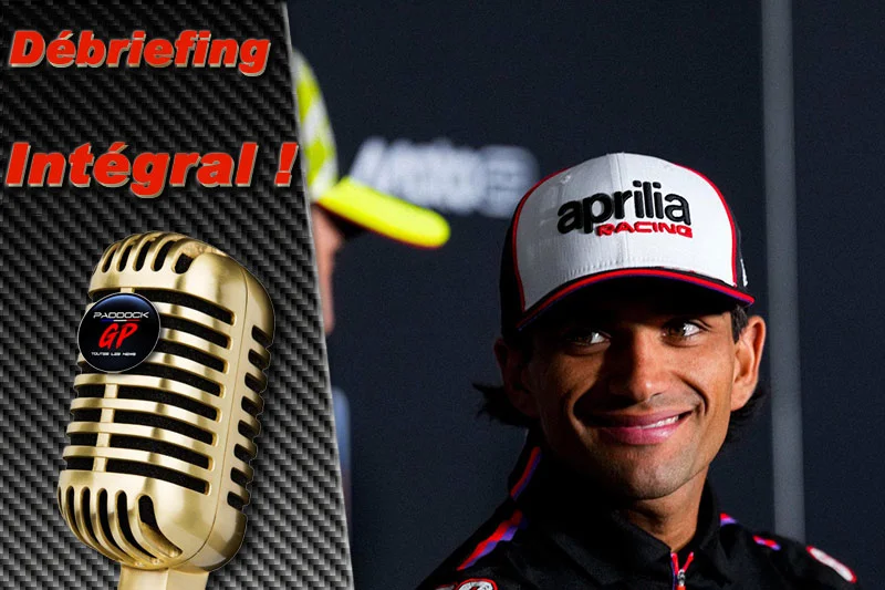 MotoGP Allemagne J0, Débriefing Jorge Martin (Aprilia/1) : « Je ne veux pas entrer trop dans les détails », etc. (Intégralité)
