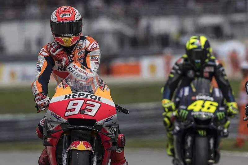 MotoGP, Marc Marquez se rappelle de sa première au ranch de Valentino Rossi : « J’avais terminé premier, mais pour les temps, il faut lui demander »