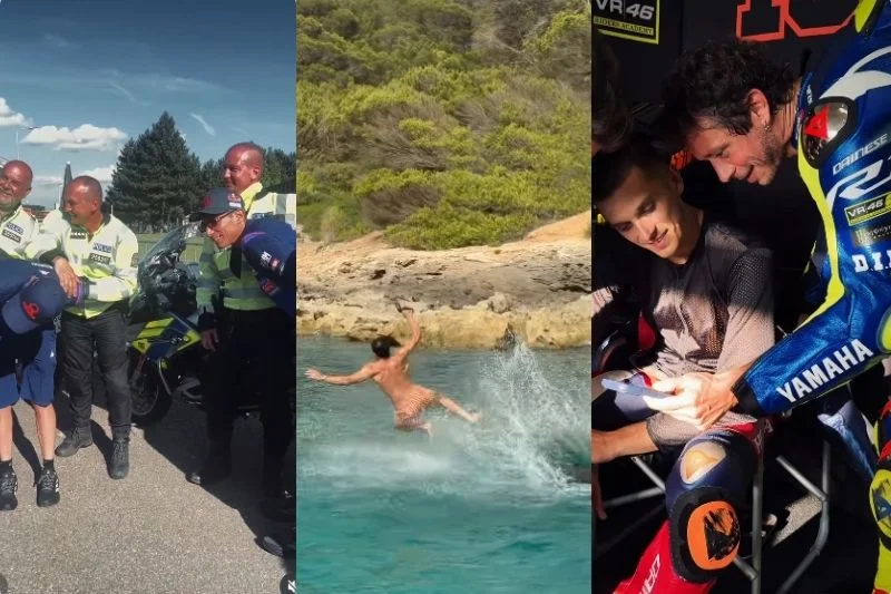 Le Top Instagram MotoGP de la semaine : Miller et Razgatlioglu ‘arrêtés’ par la police, Márquez chute en foil, Rossi et la VR46 Academy à Misano… (20 au 26 juillet)