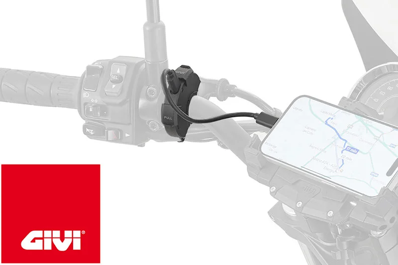 Street : GIVI S120, une prise USB et USB-C au guidon pour ne jamais tomber en panne d’énergie