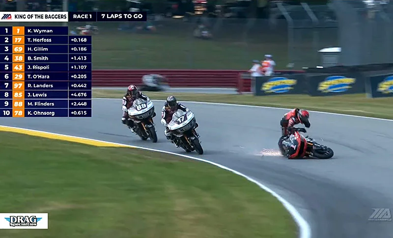 MotoAmerica, Mid-Ohio, Baggers J2 : Samedi noir pour Harley !