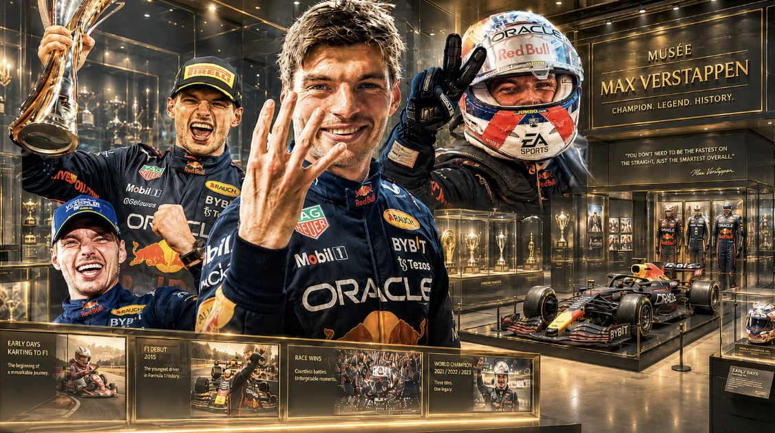 F1 – Max sous vitrine : Verstappen prépare déjà son propre musée