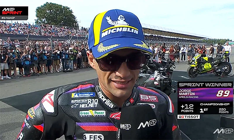 MotoGP, Silverstone, Sprint : Jorge Martin (Aprilia/1) « À chaud »